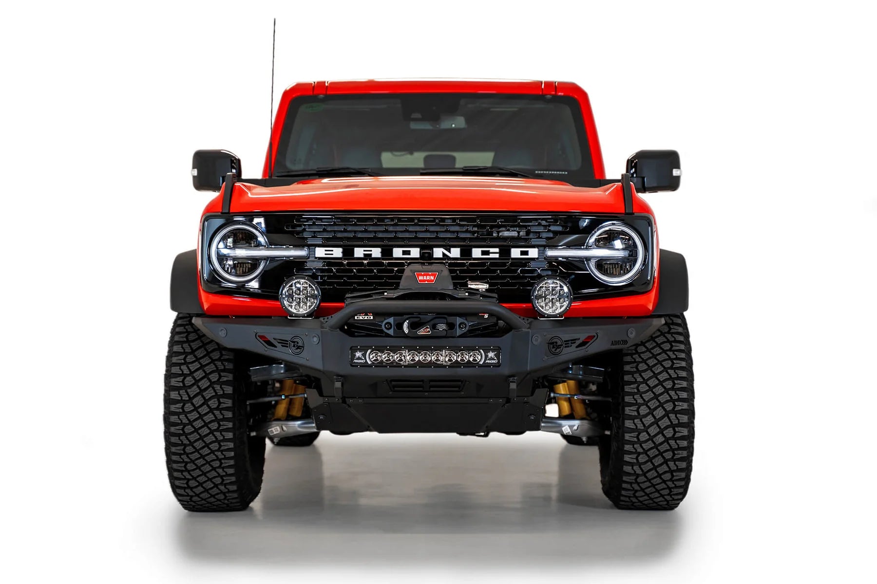 Addictive Desert Designs Rock Fighter Winch Front Bumper | 2021–2025 Ford Bronco SKU: F230181060103