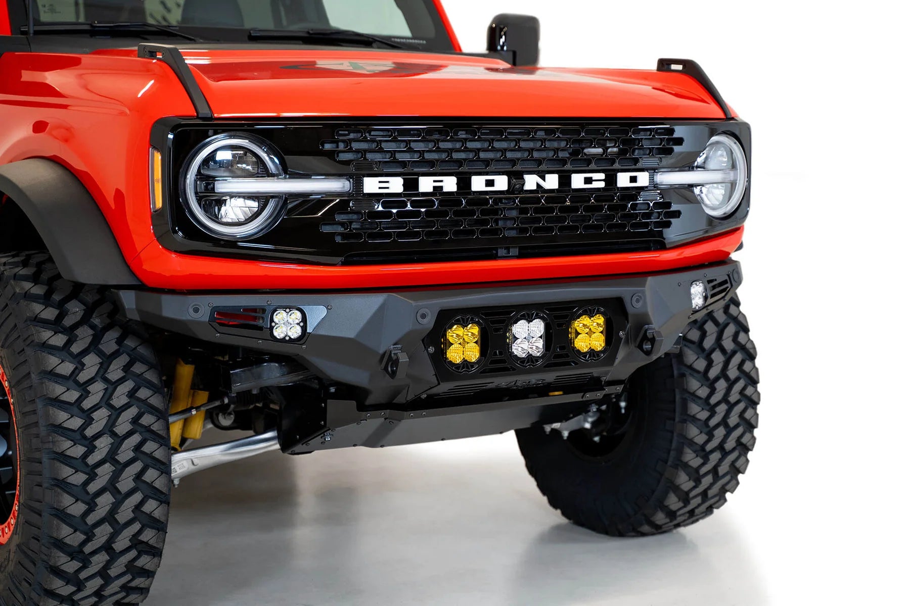 Addictive Desert Designs Bomber Front Bumper (Baja) | 2021–2025 Ford Bronco SKU: F230194120103