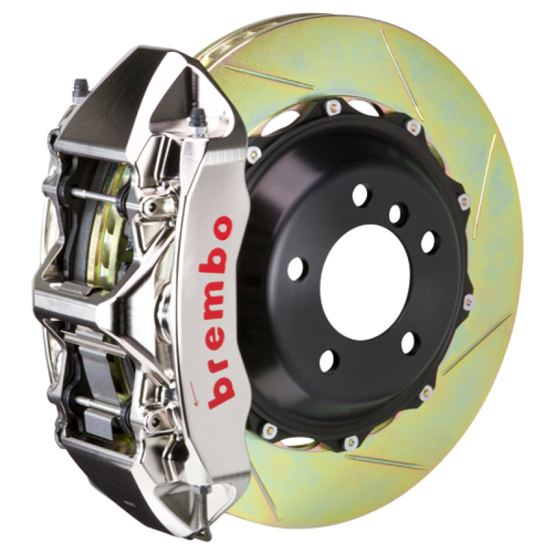 Brembo 00-02 S4/02-05 A4/06-08 A4 Fr GTR BBK 6 Pist Billet 355x32 2pc Rotor Slotted Type1 - Nickel Brembo