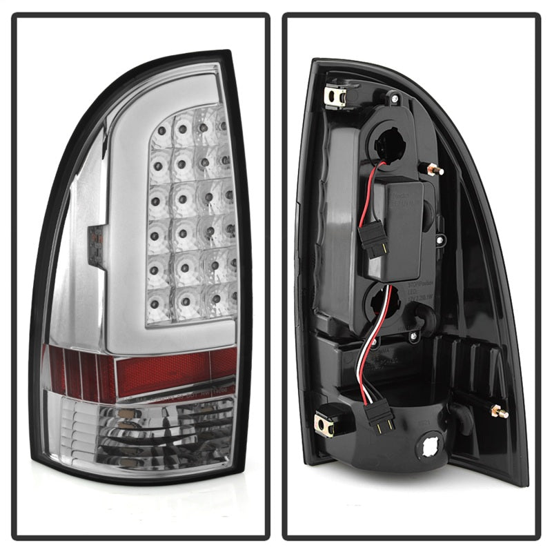 xTune 05-15 Toyota Tacoma (Excl Models w/LED) Light Bar LED Tail Lights -Chrm (ALT-ON-TT05-LBLED-C) SPYDER