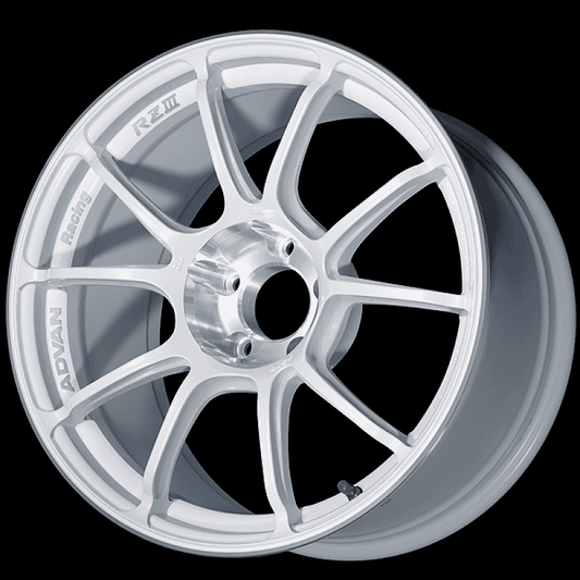 ADVAN Racing RZIII 18x8 +44 5x114.3 Wheel - Racing White Metallic & Diamond Cut - YAJ38G44EWMC