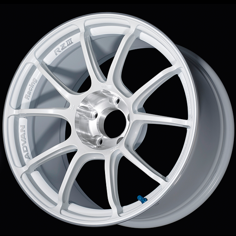 ADVAN Racing RZIII 18x8.5 +47 5x100 Wheel - Racing White Metallic & Diamond Cut - YAJ38H47DWMC