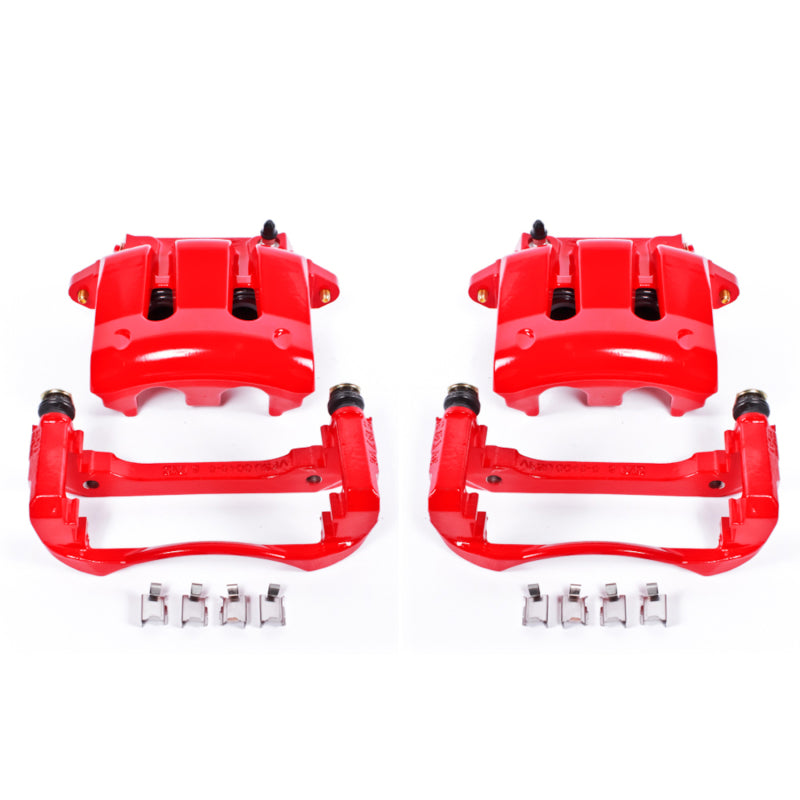 Power Stop 05-10 Ford Mustang Front Red Calipers w/Brackets - Pair PowerStop