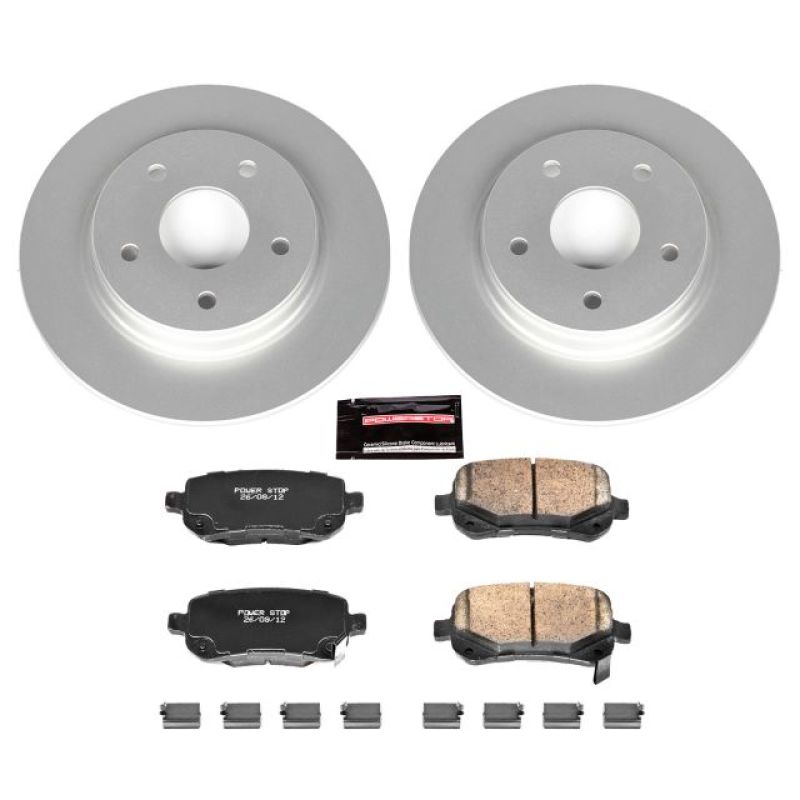 Power Stop 08-12 Chrysler Town & Country Rear Z17 Evolution Geomet Coated Brake Kit PowerStop