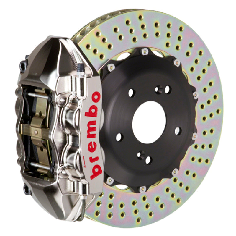 Brembo 07-15 TT 3.2L/09-15 TTS/12-13 TT RS Rr GTR BBK 4Pist Billet 328x28 2pc Rotor Drilled- Nickel Brembo
