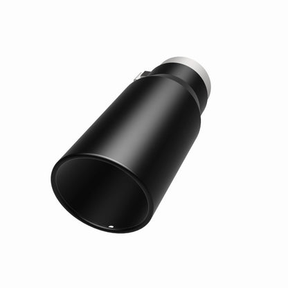 MagnaFlow Tip Stainless Black Coated Single Wall Round Single Outlet 5in Dia 3.5in Inlet 14.5in L Magnaflow