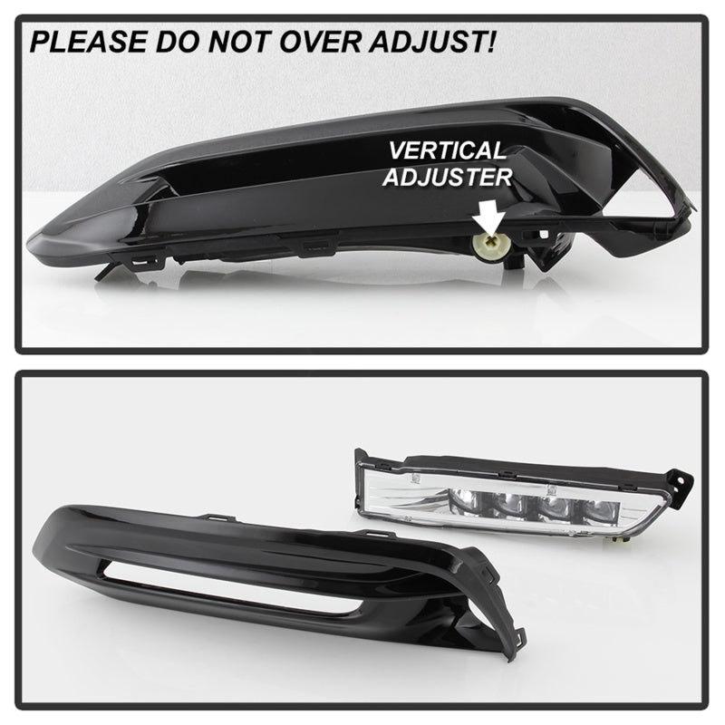 Spyder 18-19 Honda Accord Sedan OEM LED Fog Lights w/OEM Fit Switch - Clear (FL-HA2018-4D-LED-C) SPYDER
