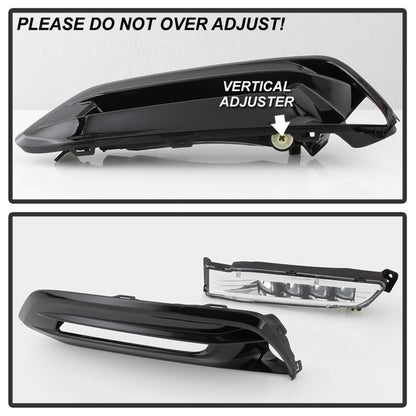 Spyder 18-19 Honda Accord Sedan OEM LED Fog Lights w/OEM Fit Switch - Clear (FL-HA2018-4D-LED-C) SPYDER