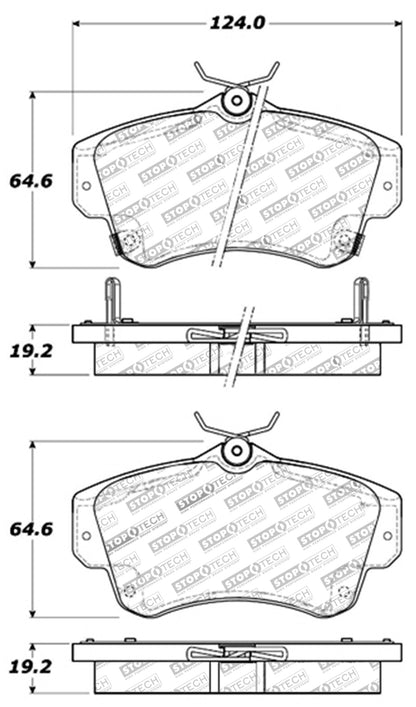 StopTech Premium Ceramic Front Brake Pads - 308.08410 Stoptech