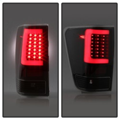 xTune 04-15 Nissan Titan Light Bar LED Tail Lights - Black (ALT-ON-NTI04-LBLED-BK) SPYDER