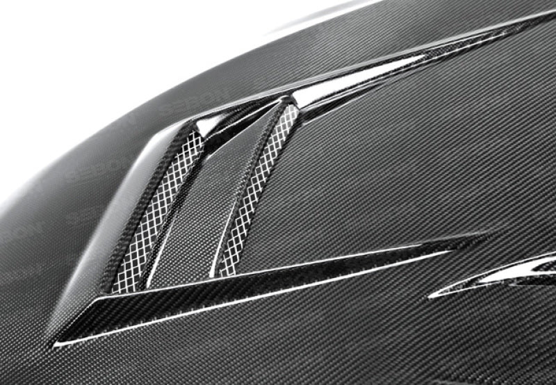 Seibon DV-style carbon fiber hood for 2008-2015 Mitsubishi Lancer EVO X - HD0809MITEVOX-DV Seibon