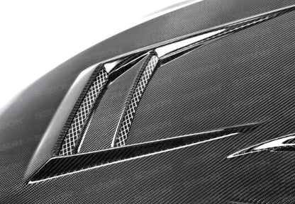 Seibon DV-style carbon fiber hood for 2008-2015 Mitsubishi Lancer EVO X - HD0809MITEVOX-DV Seibon