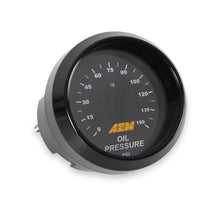 Load image into Gallery viewer, AEM Classic Digital Oil Pressure Gauge Kit 30-4407 with black and silver bezels