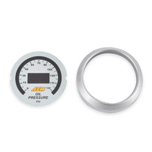 Load image into Gallery viewer, AEM Oil Pressure Gauge installed in a high-performance dashboard