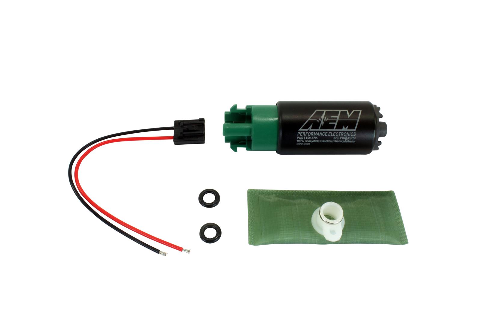 AEM 340LPH E85-Compatible In-Tank Fuel Pump with Offset Inlet and Installation Kit