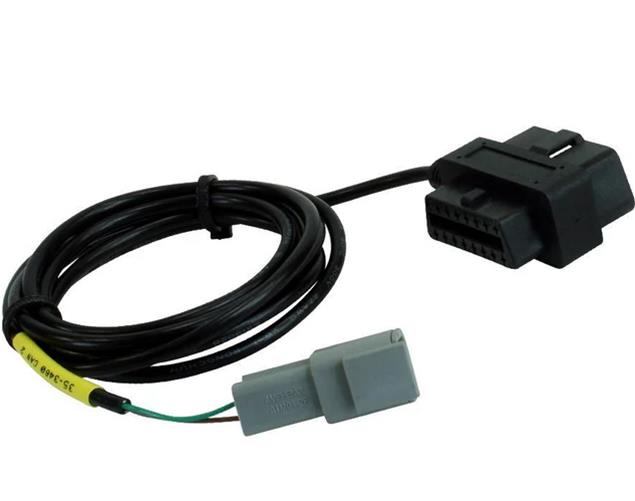 AEM CD Dash Plug & Play Adapter Harness for OBDII CAN vehicles (Part #30-2217), ideal for CD-5 Carbon and CD-7 Digital Dashes.