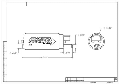 Aeromotive 11542 Stealth 340 LPH in-tank fuel pump E85 compatible