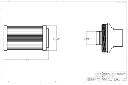 Aeromotive 12324 100 micron stainless mesh inline fuel filter ORB-10