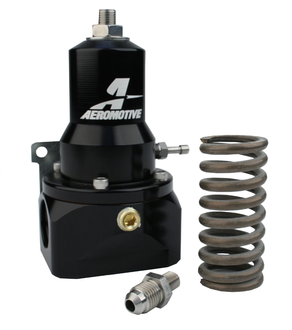 Aeromotive 13132 Extreme Flow EFI fuel pressure regulator with AN-10 ports and 30-120 PSI adjustment for high horsepower race fuel systems