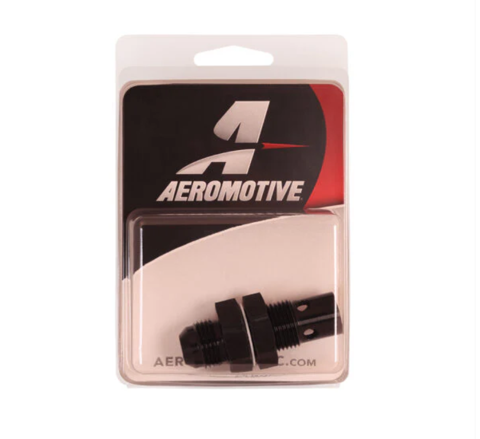 Aeromotive 15737 rollover valve with 3/4-16 to AN-08 connection for fuel tank vent systems
