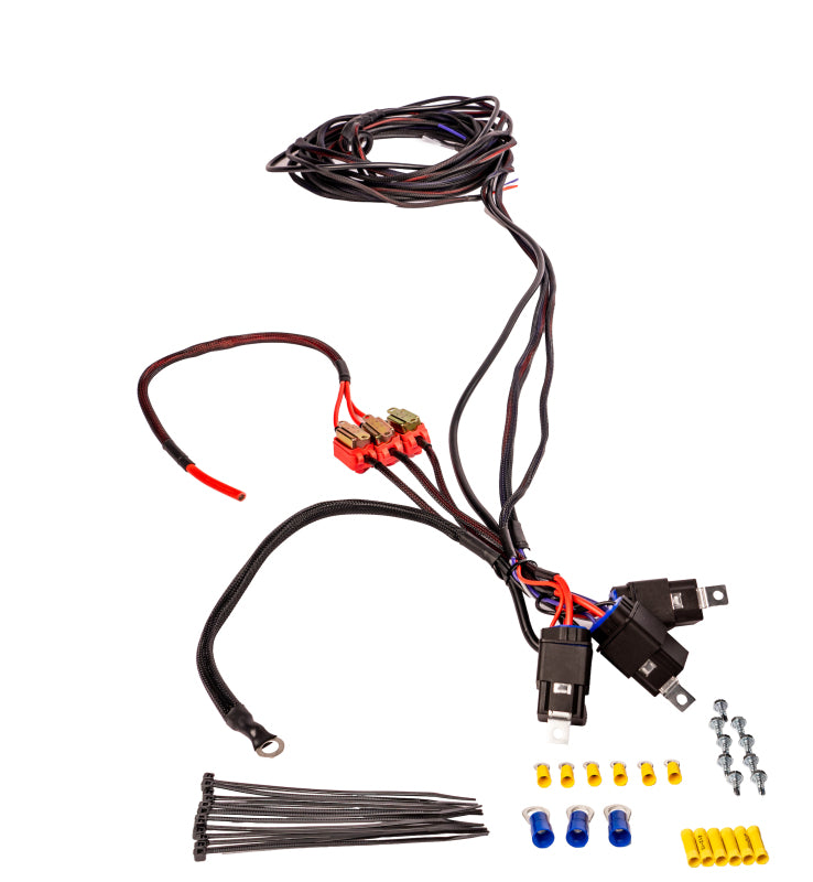 Aeromotive 16313 triple fuel pump wiring kit with relays and circuit breakers for high performance fuel pump systems