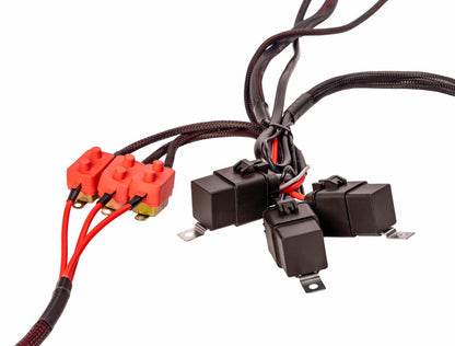 Aeromotive 16313 triple fuel pump wiring kit with relays and circuit breakers for high performance fuel pump systems