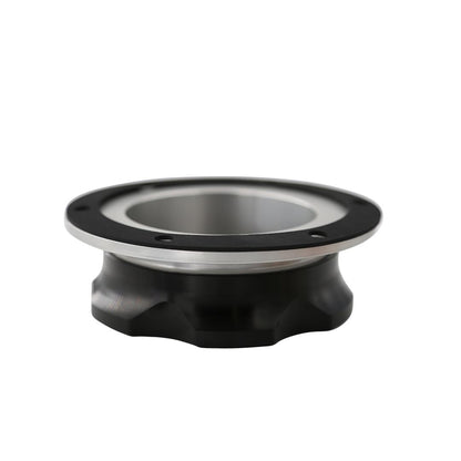 Aeromotive 18730 3 inch billet screw-on fuel cell fill cap black anodized with 6 bolt flange