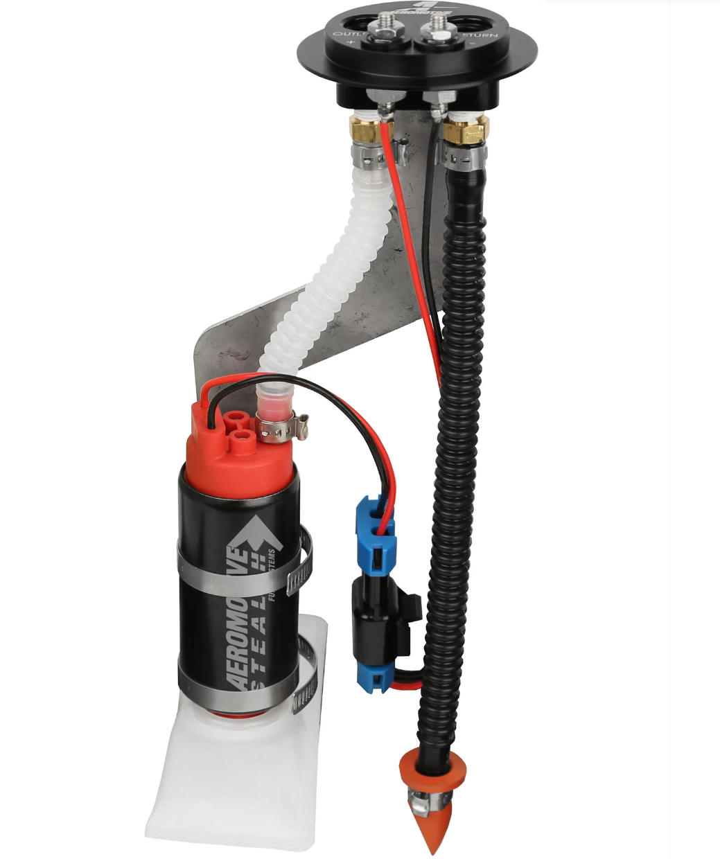 Aeromotive 450 LPH in-tank fuel pump hanger for 1986-1998 Ford Mustang EFI fuel tank 19139