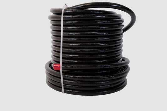 Aeromotive AN-6 PTFE stainless braided fuel line with black jacket 20 foot roll 15336