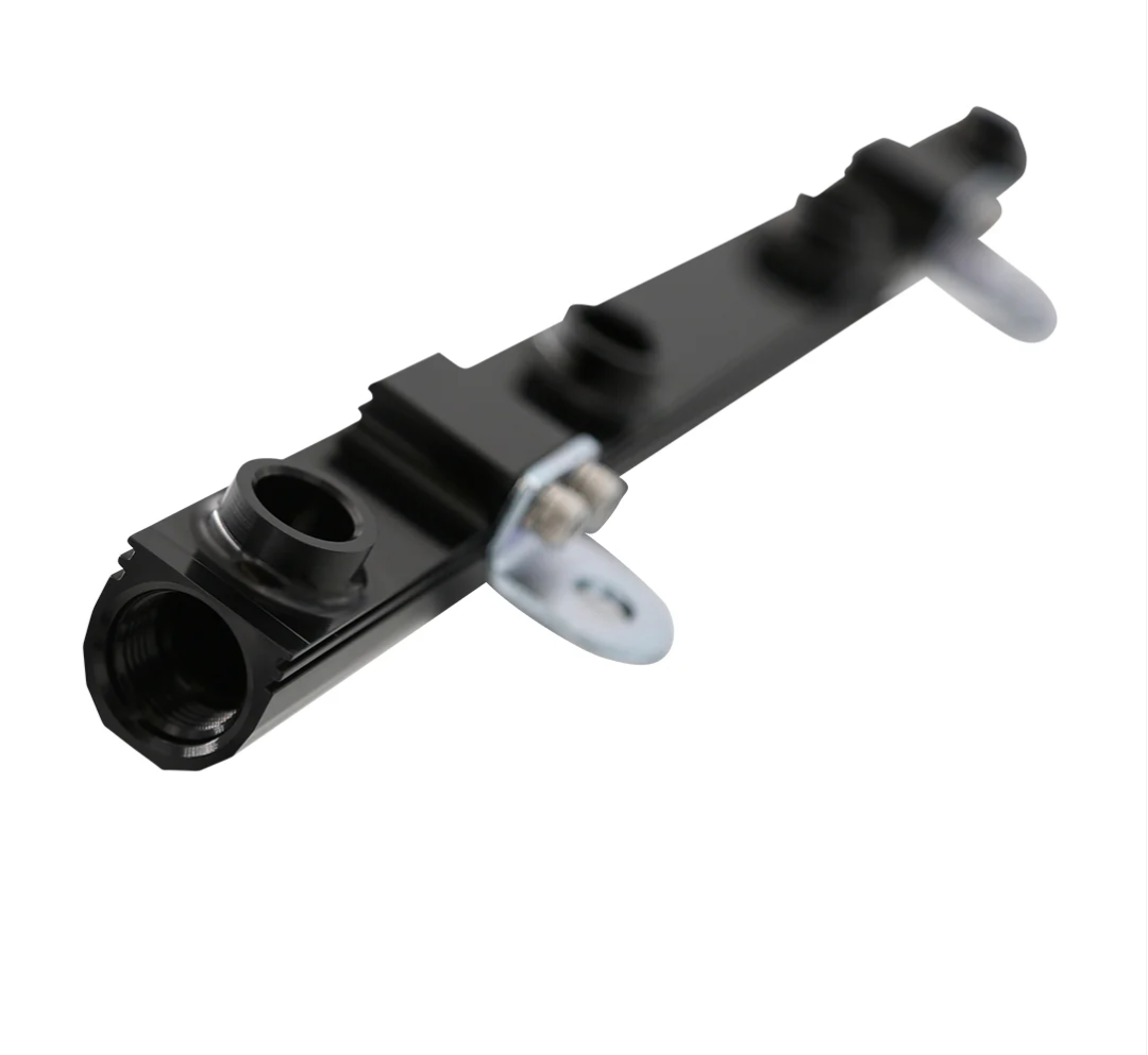 Aeromotive black billet fuel rails for Ford 5.0L Coyote Mustang and F150 14176