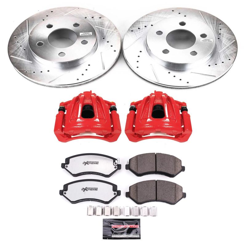 Power Stop 02-07 Jeep Liberty Front Z36 Truck & Tow Brake Kit w/Calipers PowerStop