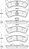 StopTech Premium Ceramic Rear Brake Pads - 308.06250