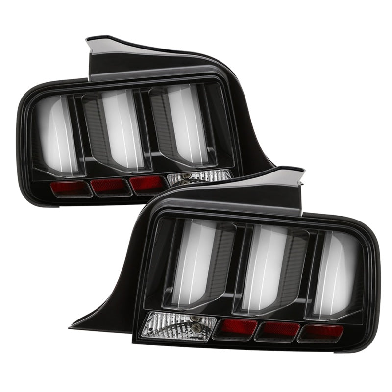 Spyder 05-09 Ford Mustang (White Light Bar) LED Tail Lights - Black ALT-YD-FM05V3-LED-BK SPYDER