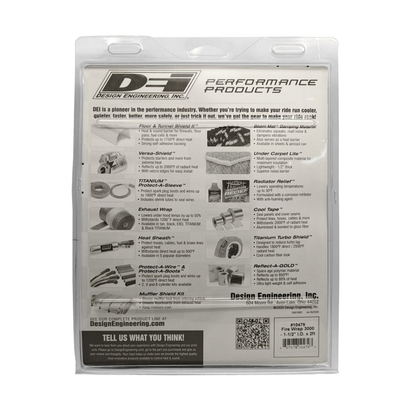DEI Fire Wrap 3000 1-1/2in I.D. x 2ft DEI