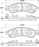 StopTech Street Disc Rear Brake Pads - 305.04120