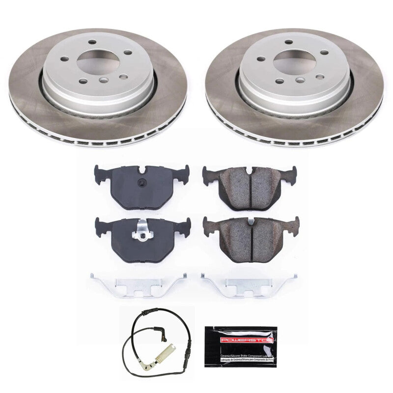 Power Stop 04-07 BMW 530i Rear Semi-Coated Rotor Kit PowerStop
