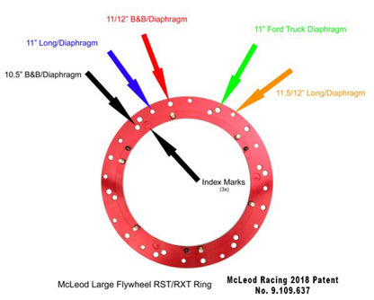 McLeod Racing RST HD Twin - For Large Diameter Flywheel - Red Ring - 1-3/8 x 10 Spline