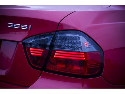 Spyder BMW E90 3-Series 06-08 4Dr LED Tail Lights Red Smoke ALT-YD-BE9006-LED-RS SPYDER