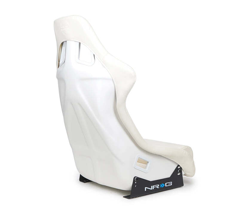 NRG Innovations Vinyl Fiberglass Bucket Seat - Large - White – FRP-302WT-V