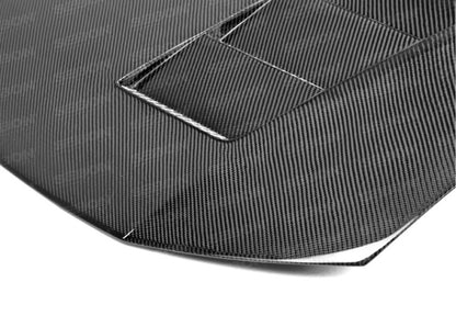 Seibon TS-style carbon fiber hood for 2012-2013 Honda Civic 2DR and 2012 Honda Civic 4DR - HD1213HDCV2D-TS