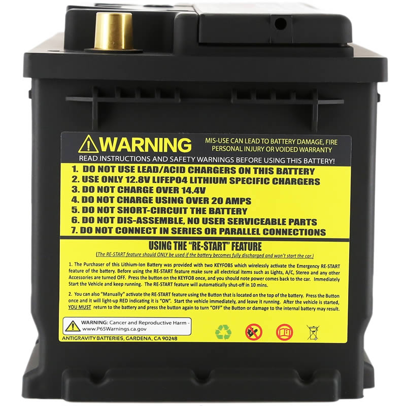 Antigravity T6/L2 Lithium Car Battery w/Re-Start