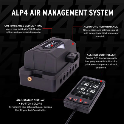 Air Lift – ALP4 Pressure-Based Air Management System 1/4 in (No Tank, No Compressor) – Universal – 27480
