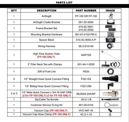 AirDog FP-100-4G Fuel System (A4SPBC185) – 100 GPH | Fits 2001–2010 Chevy/GMC 6.6L Duramax
