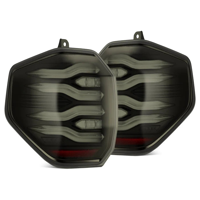 AlphaRex 678020 LUXX-Series LED tail lights for 2025-2026 Toyota 4Runner with black housing and smoked lenses