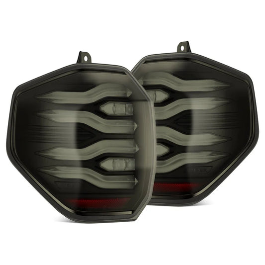 AlphaRex 678020 LUXX-Series LED tail lights for 2025-2026 Toyota 4Runner with black housing and smoked lenses