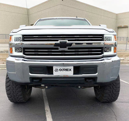 Chevrolet Silverado with AlphaRex 880225 PRO-Series Headlights Installed (Angled Left)