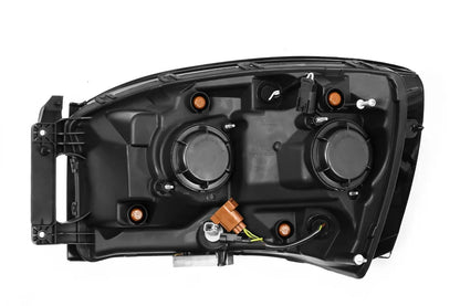 Back View of AlphaRex 880532 PRO-Series Headlights – Dodge Ram