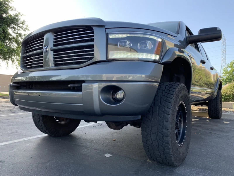AlphaRex 880532 PRO-Series Headlights Installed on Dodge Ram (Angled Left)