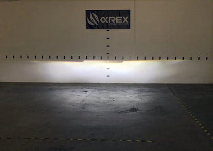 AlphaRex 880560 Ram LUXX LED projector headlights cutoff line and beam pattern wall output