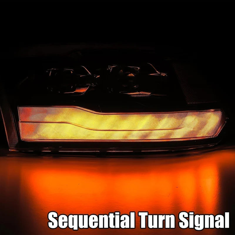 AlphaRex PRO-Series 880593 Headlights Sequential Turn Signals On – Ram Truck 2009–2018